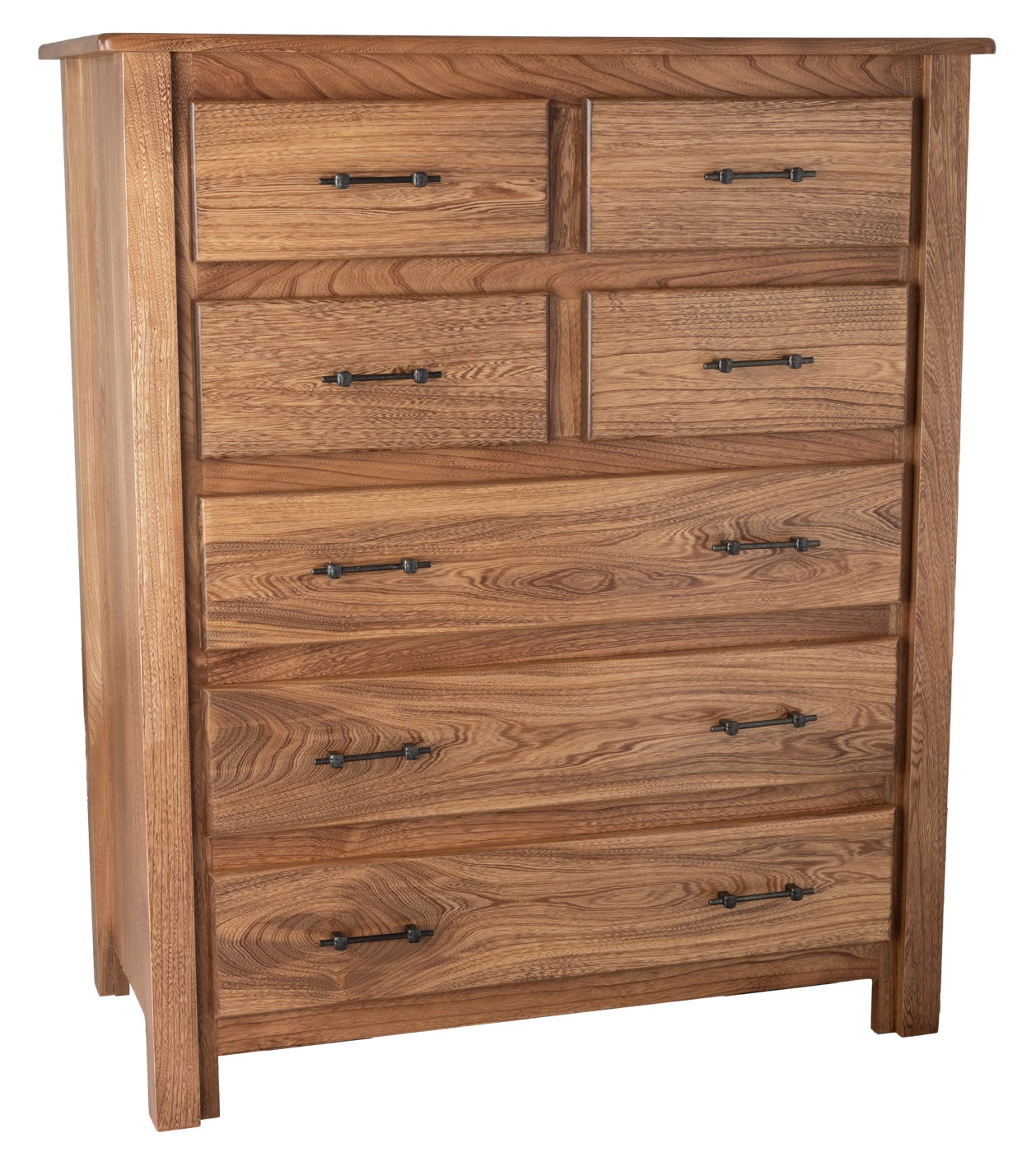 Rustic Live-Edge 7 Drawer Chest
