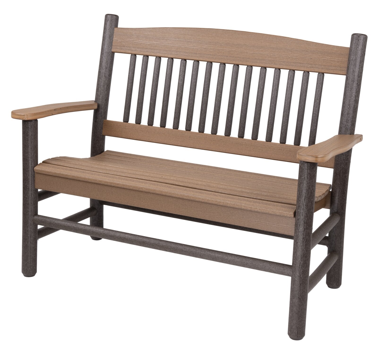 Poly Park Bench - Mahogany